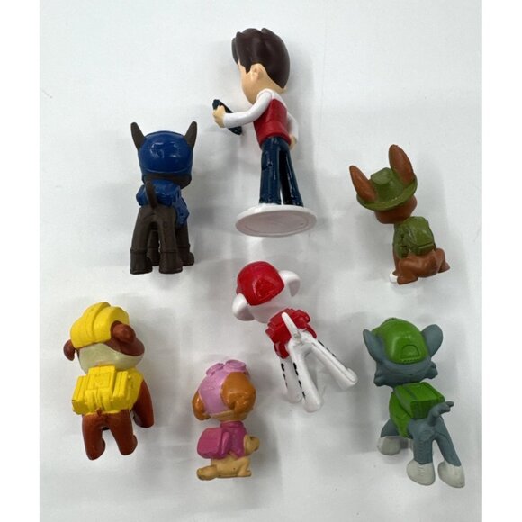 Paw Patrol Figures Lot of 7 Ryder Chase Skye Marshall PVC Cake Topper Toys - Picture 5 of 6